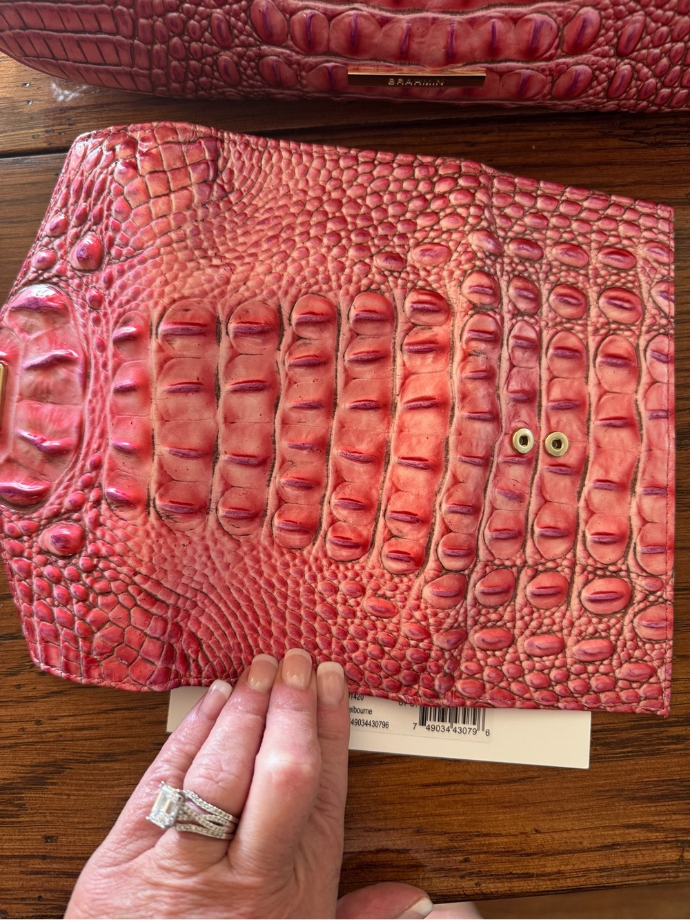 Brahmin Aliza -Embossed Tote with Matching Wallet - Picture 5 of 5